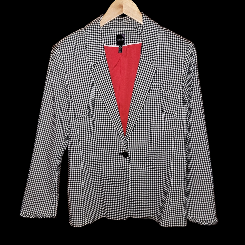 Rafaella Black and White Houndstooth Blazer